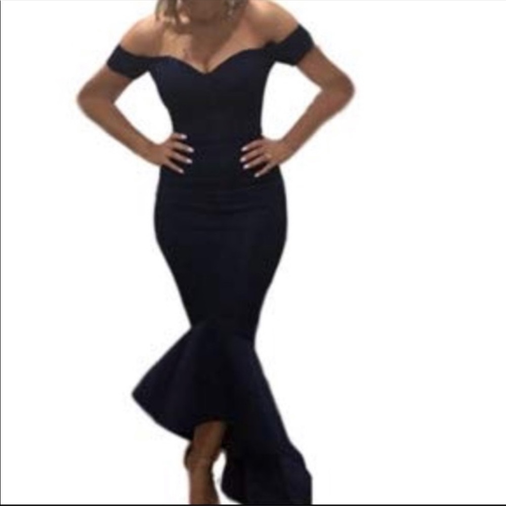 Navy Blue evening dress.